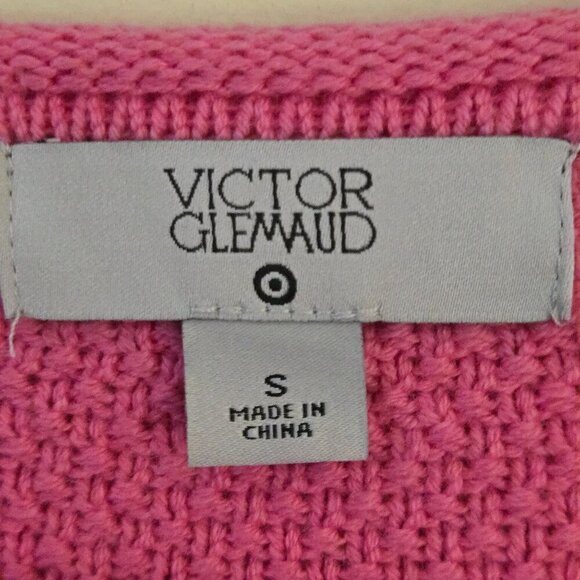 Victor Glemaud X Target Pink Green Asymmetric Relaxed Pullover Sweater Size S - Picture 8 of 9